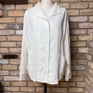 FLAX white linen jacket